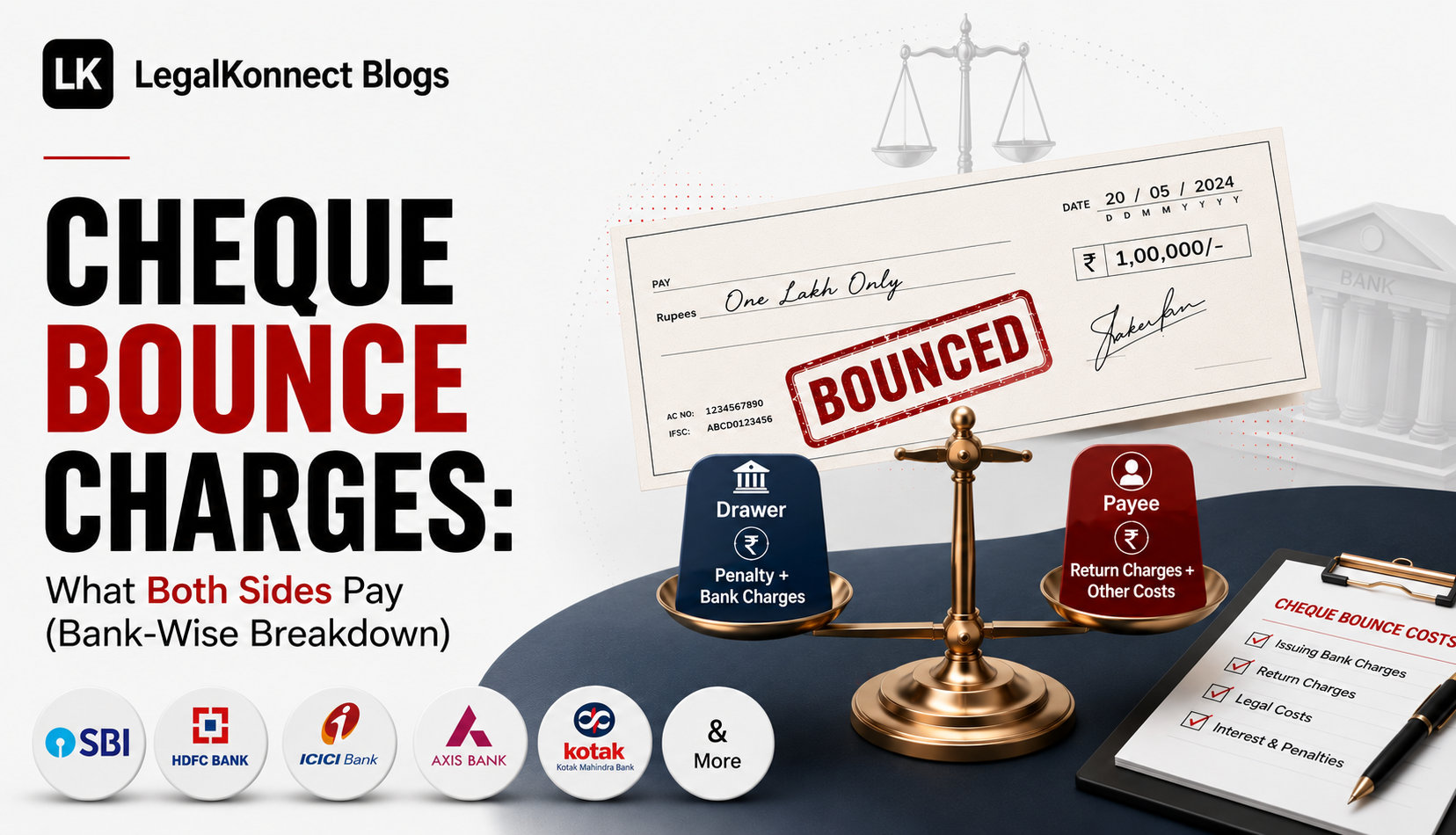 Cheque Bounce Charges in India: What Both Sides Pay (Bank-Wise Breakdown)